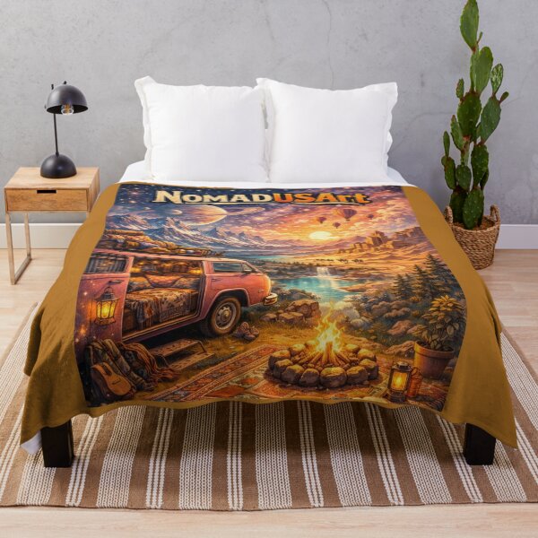 Item preview, NomadUSArt – Cozy Camper Van Under Cosmic Sky | Boho Nomad Adventure Art designed and sold by NomadUSArt.