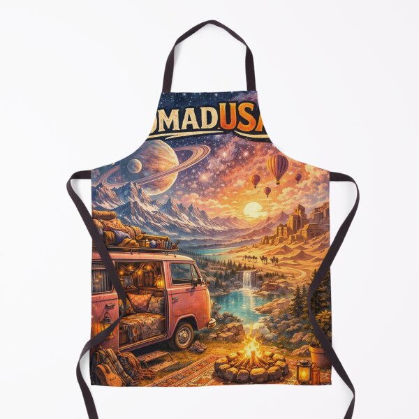 Item preview, NomadUSArt – Cozy Camper Van Under Cosmic Sky | Boho Nomad Adventure Art designed and sold by NomadUSArt.