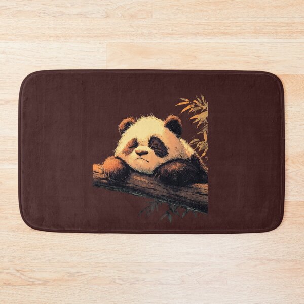 Item preview, Sleeping panda on a tree trunk – Gentle animal illustration designed and sold by Meiersbeste.