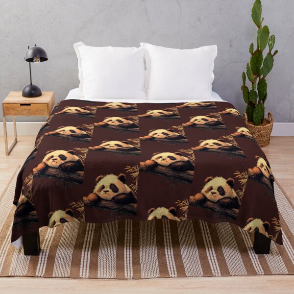 Item preview, Sleeping panda on a tree trunk – Gentle animal illustration designed and sold by Meiersbeste.