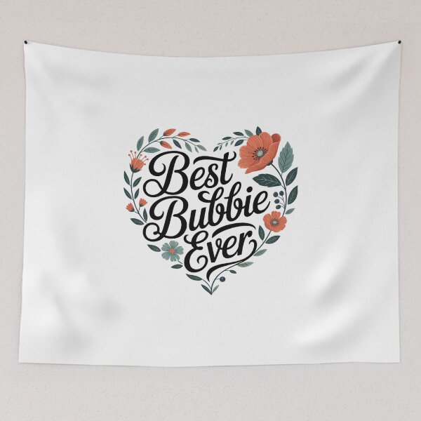 Item preview, Best Bubbie Ever Heart Flower Blessed Grandma Mother's Day designed and sold by IdunayaStore.