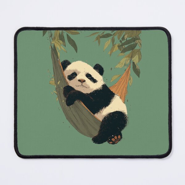 Item preview, Sleeping panda in a hammock – Cute tranquility illustration designed and sold by Meiersbeste.