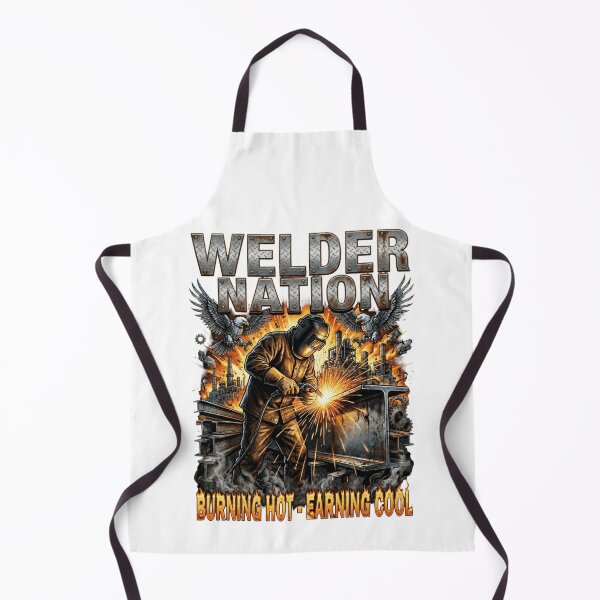 Item preview, Welder Nation Burning Hot Earning Cool – Blue Collar Welding Industrial Metal Fabrication Eagle Design designed and sold by Luminari Creations.