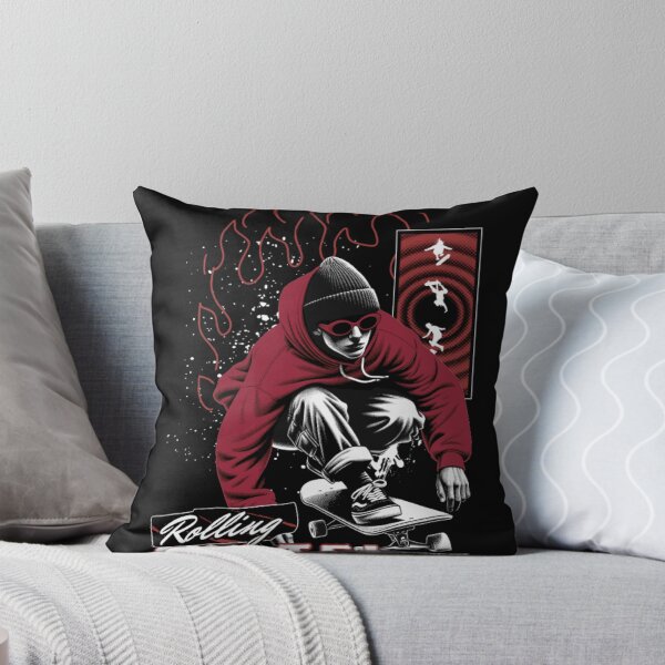 Item preview, Rolling Skate! Retro Extreme Sports Illustration Art Print designed and sold by GenZFashion000.