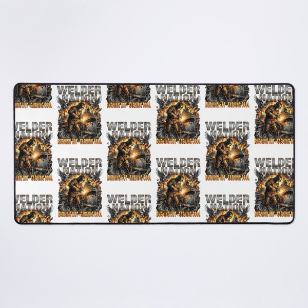 Item preview, Welder Nation Burning Hot Earning Cool – Blue Collar Welding Industrial Metal Fabrication Eagle Design designed and sold by Luminari Creations.