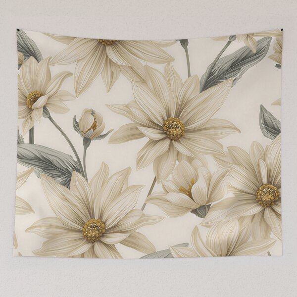 Item preview, pattern of delicate edelweiss flowers designed and sold by wandart00.