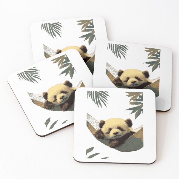 Item preview, Sleeping panda in a hammock – Cute panda illustration designed and sold by Meiersbeste.