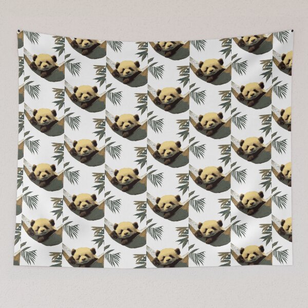 Item preview, Sleeping panda in a hammock – Cute panda illustration designed and sold by Meiersbeste.