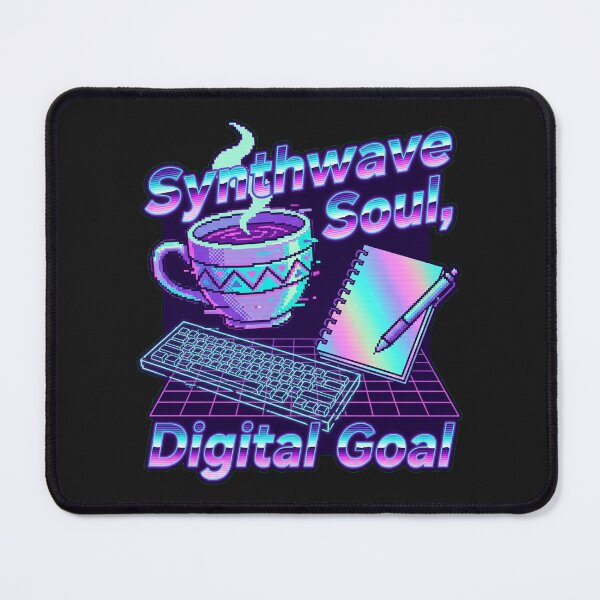 Item preview, Fueled by Pixels and Caffeine - Vaporwave Glitch Art designed and sold by Thaivi Design.