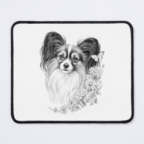 Item preview, Floral Papillon Dog Flower And Butterflies designed and sold by IdunayaStore.