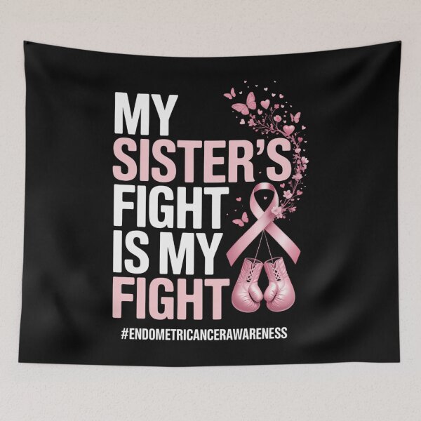 Item preview, Peach Ribbon Sister Endometrial Cancer Awareness designed and sold by EllenJast.