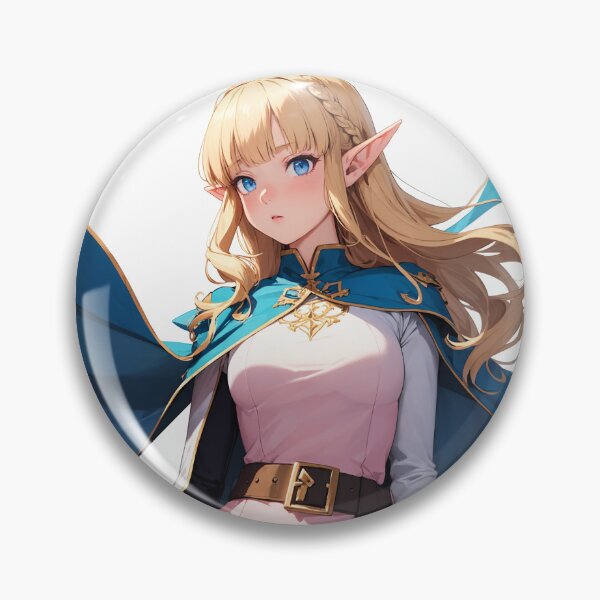 Item preview, Princess Zelda Breath of the Wild Inspired – Blonde Elf Fantasy Anime Art designed and sold by iloveanimechibi.