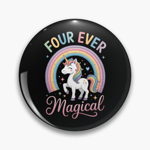 Item preview, Four Ever Magical Unicorn 4th Birthday 4 Year Old designed and sold by IdunayaStore.