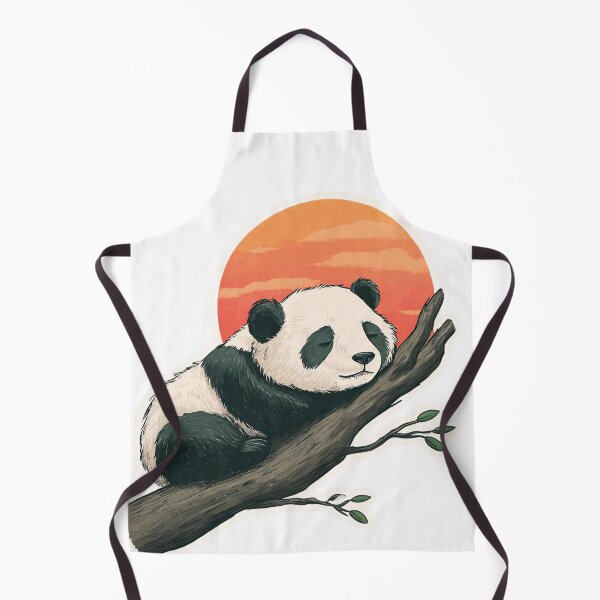 Item preview, Sleeping panda on a branch – Cute panda illustration at sunset designed and sold by Meiersbeste.