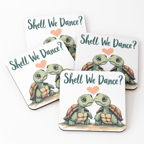 Item preview, Shell We Dance Turtle Lovers Illustration | Playful Ocean Romance Art | Cute Sea Life Pun Aesthetic designed and sold by PaintedPixels01.