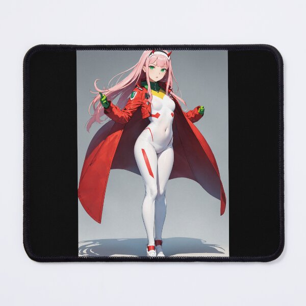 Item preview, Zero Two Anime Girl – Pink Hair Sci-Fi Pilot White Bodysuit Art designed and sold by iloveanimechibi.