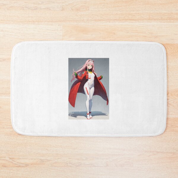 Item preview, Zero Two Anime Girl – Pink Hair Sci-Fi Pilot White Bodysuit Art designed and sold by iloveanimechibi.