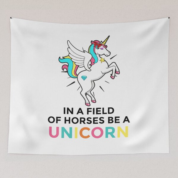 Item preview, In A Field Of Horses Be A Unicorn Inspiration designed and sold by SassyYetClassy.