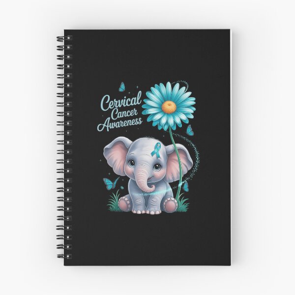 Item preview, Ovarian Cancer Awareness Sunflower Teal Ribbon Elephant designed and sold by EllenJast.
