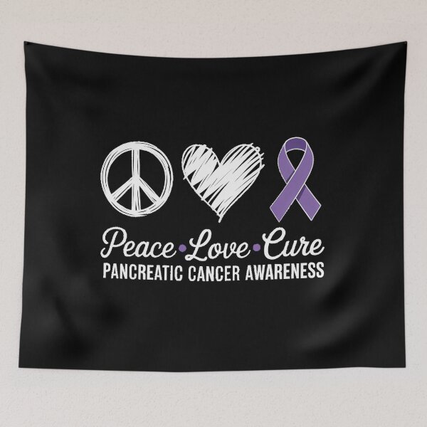 Item preview, Pancreatic Peace Love Cure Gift Product For Cancer Awareness designed and sold by EllenJast.