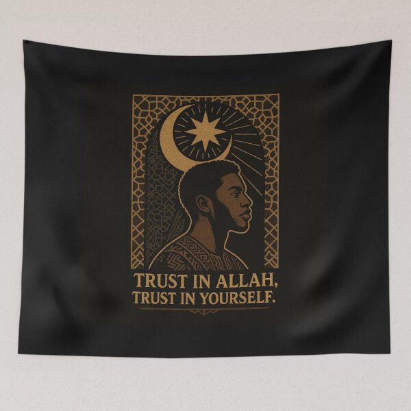 Item preview, Trust in Allah, Trust in Yourself – Afro-Islamic Power Art   designed and sold by XyoticStudios.