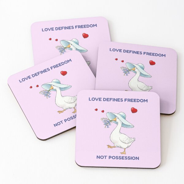 Item preview, Love Defines Freedom Cute Goose - Whimsical Minimalist designed and sold by INNERSELFART.