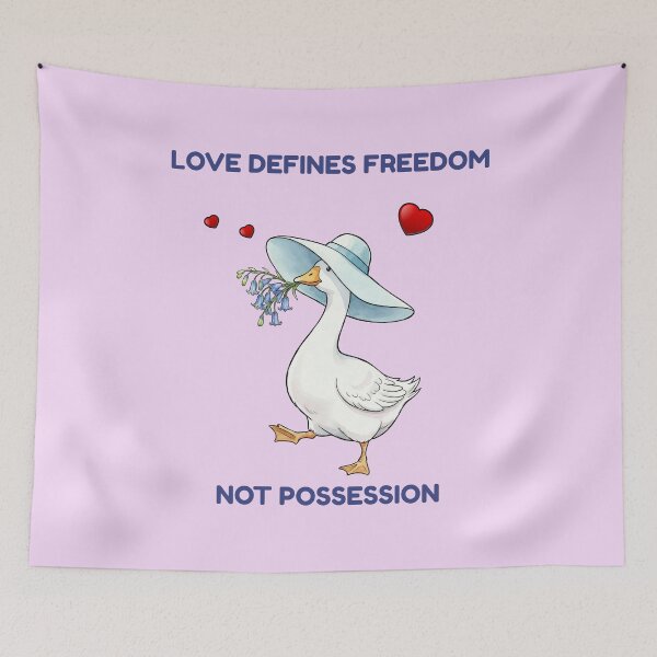 Item preview, Love Defines Freedom Cute Goose - Whimsical Minimalist designed and sold by INNERSELFART.