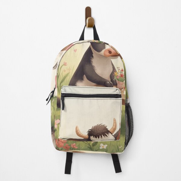 Item preview, Valentine’s Early Spring Cow & Goat • Soft Farm Meadow Love Art designed and sold by WildlifeWhimsy.