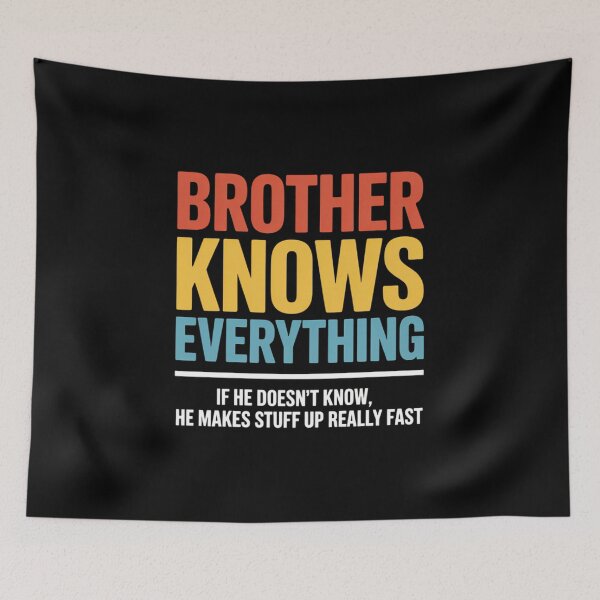 Item preview, Brother Knows Everything Father's Day designed and sold by IdunayaStore.