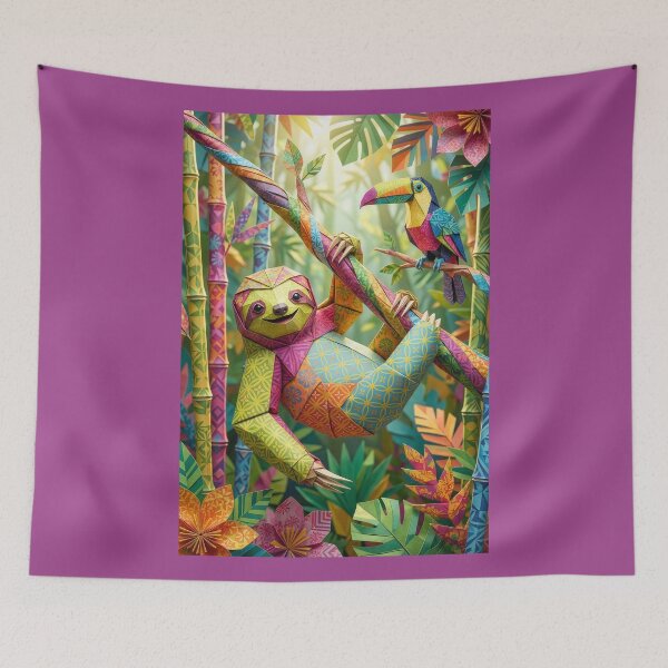 Item preview, Origami Sloth and Toucan in Origami Amazon Rainforest designed and sold by Tridentulus.
