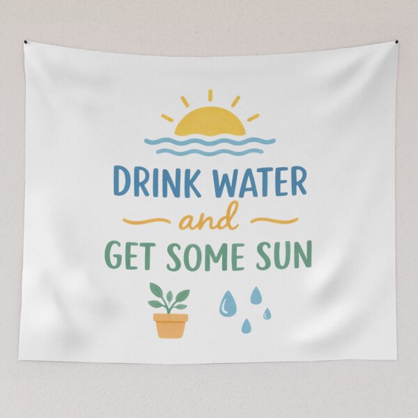 Item preview, Drink Water & Get Some Sun – Self Care Wellness Quote designed and sold by cosmiccircles01.