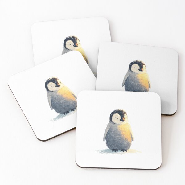 Item preview, Sleeping Penguin Chick – Cute penguin illustration in a tranquil winter style designed and sold by Meiersbeste.
