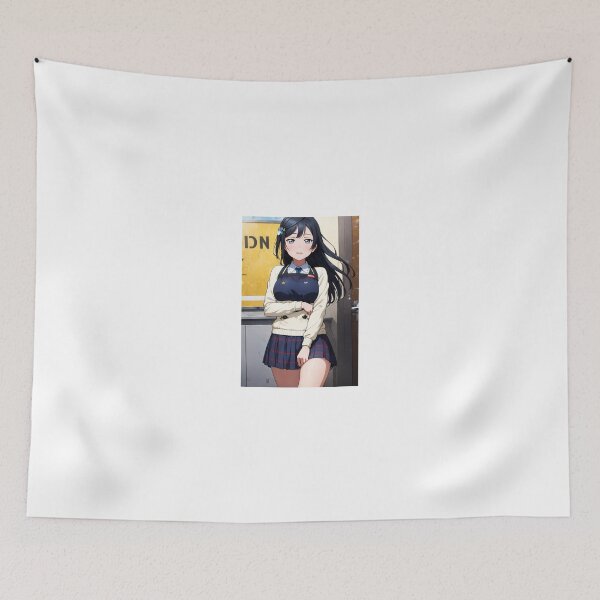 Item preview, Setsuna Yuki Love Live – Black Hair School Idol Red Aesthetic Anime Art designed and sold by iloveanimechibi.