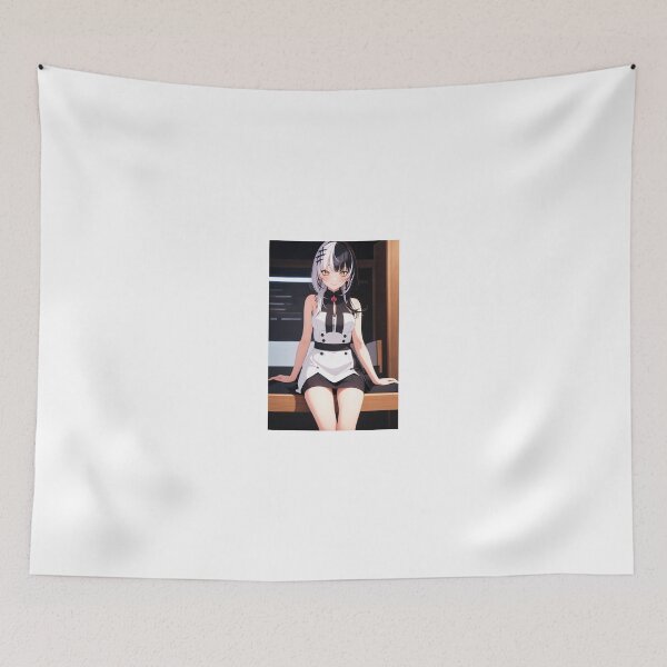 Item preview, Shiori Novella Hololive – Gothic Librarian Black and White Anime Art designed and sold by iloveanimechibi.