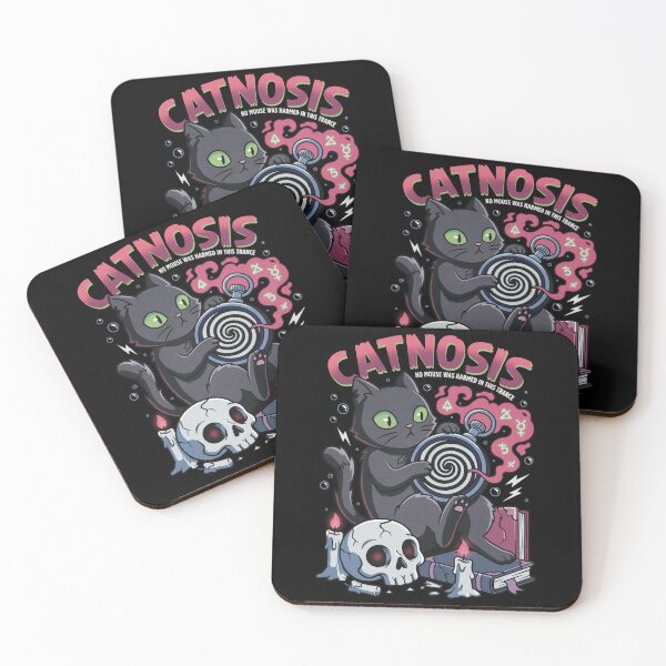 Item preview, Catnosis Black Cat Hypnosis Magic Skull designed and sold by tollaru.