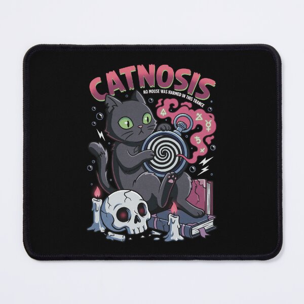 Item preview, Catnosis Black Cat Hypnosis Magic Skull designed and sold by tollaru.