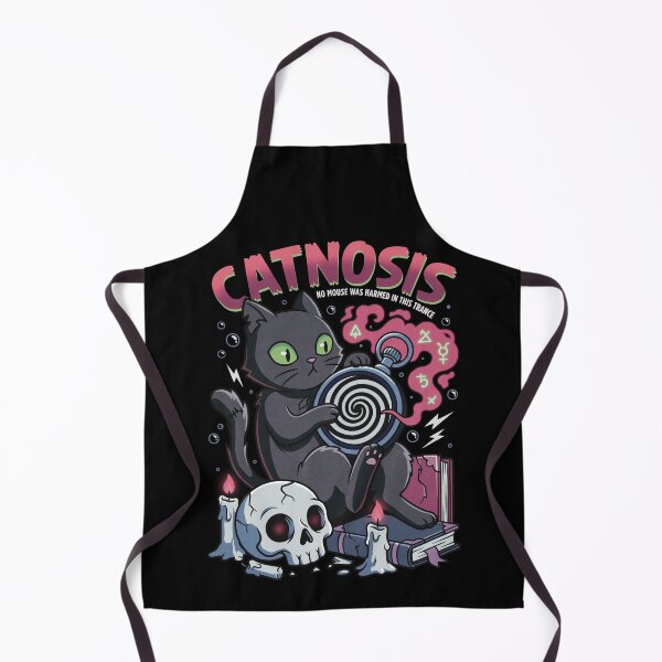 Item preview, Catnosis Black Cat Hypnosis Magic Skull designed and sold by tollaru.