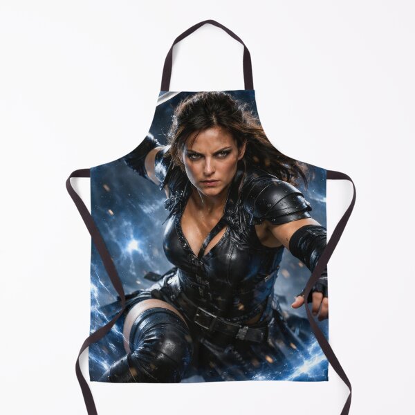 Item preview, Battle-Hardened Warrior Woman – Dark Fantasy Energy Sword Wall Art designed and sold by Spiritveil.