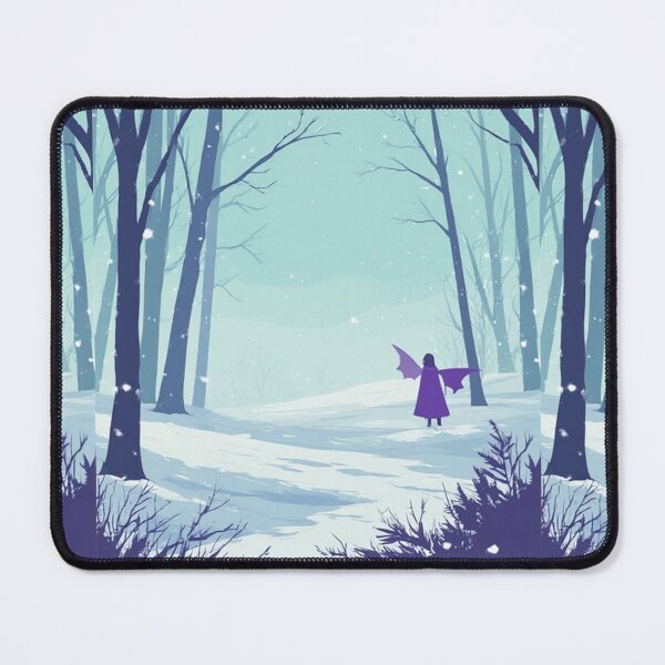 Item preview, Purple vampiric figure in a winter landscape designed and sold by ArtsJulian.