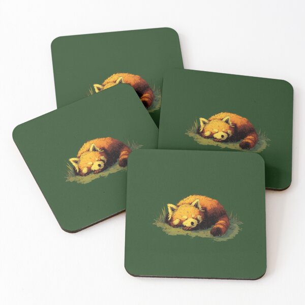Item preview, Sleeping Red Panda – Cute Cozy Animal Illustration designed and sold by Meiersbeste.