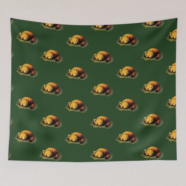 Item preview, Sleeping Red Panda – Cute Cozy Animal Illustration designed and sold by Meiersbeste.