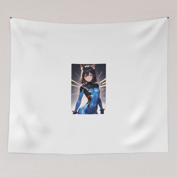 Item preview, Haginishi Midoru Sci-Fi Neko Cyber Suit Anime Art designed and sold by iloveanimechibi.