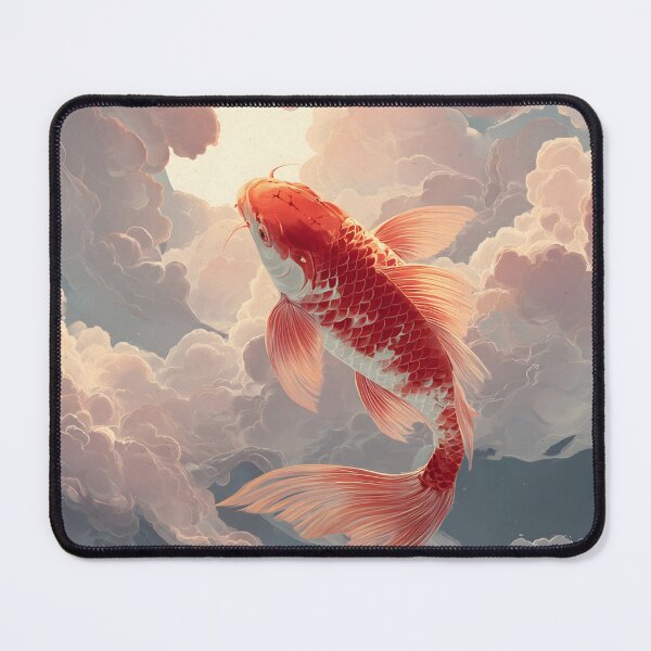 Item preview, Surreal Koi Fish Art | Japanese Aesthetic Clouds & Carp Illustration designed and sold by FlowNestStudio.
