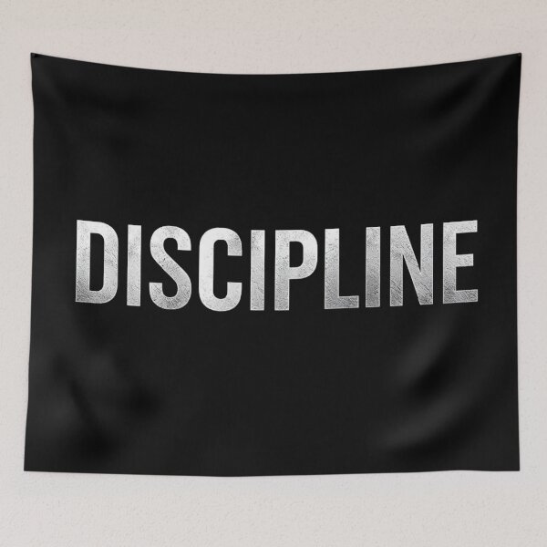 Item preview, Bold Metallic Silver Discipline Motivational Typography designed and sold by LakLuxe studio .