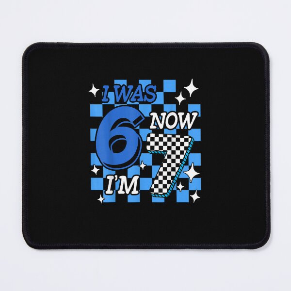 Item preview, Blue Checkered I was 6 Now I'm 7 Birthday Boy Bday designed and sold by MatherFisher.