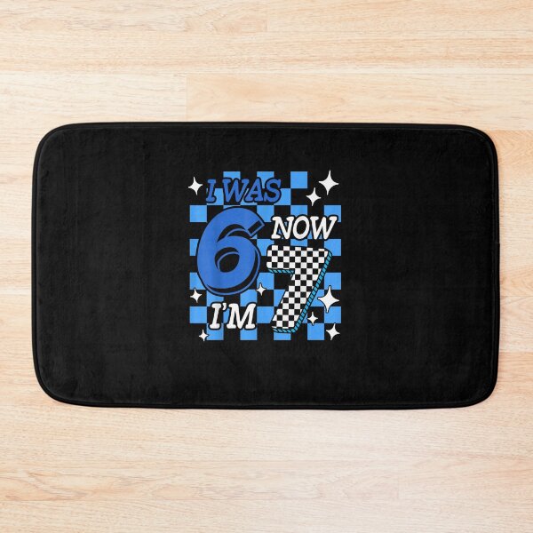 Item preview, Blue Checkered I was 6 Now I'm 7 Birthday Boy Bday designed and sold by MatherFisher.