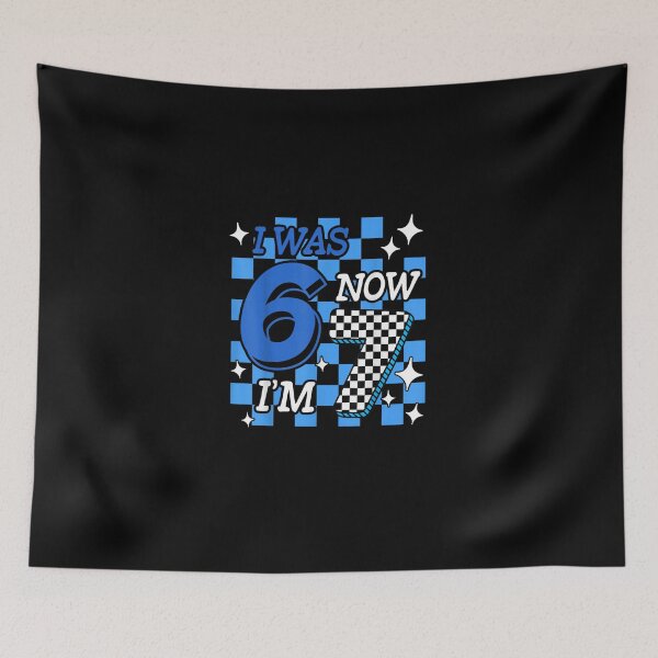 Item preview, Blue Checkered I was 6 Now I'm 7 Birthday Boy Bday designed and sold by MatherFisher.