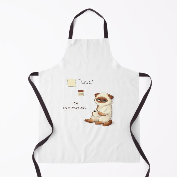 Item preview, Low Expectations Burnout Cat Design with Coffee designed and sold by Drawian Studio.