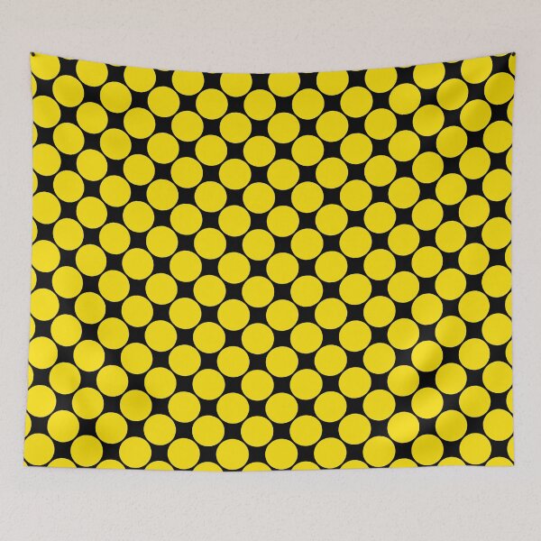 Item preview, Giant Vivid Yellow Polka Dots on Black  designed and sold by POLKAIWERX.