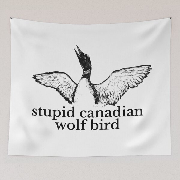 Item preview, Stupid Canadian Wolf Bird - Heated Rivalry Quote - Loon Flapping Funny designed and sold by jepchan.
